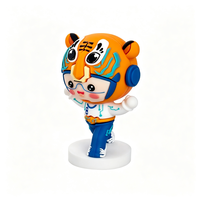 Figura de Tigre de Dibujos Animados en 3D Personalizada de PVC, Linda Estatua de Anime para Escritorio, Modelo Coleccionable para Regalo Promocional