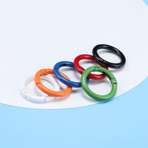 Anneau à ressort coloré peint, boucle ouverte en métal, porte-clés rond 24 mm en alliage de zinc léger pour coque de téléphone, cordon, porte-cartes - Product Image 4