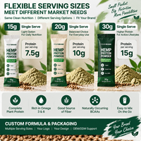 Protéine de chanvre en sachet individuel 30g – Poudre protéinée végétale végane pour la gym, l'hôtel, les voyages – Pour propriétaires de marques et distributeurs