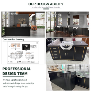 Phong cách đơn giản <span class=keywords><strong>Salon</strong></span> cửa hàng màu đen và màu đỏ phong cách thiết kế đá hàng đầu truy cập thời trang phong cách <span class=keywords><strong>Salon</strong></span> hiển thị tùy chỉnh - Product Image 5