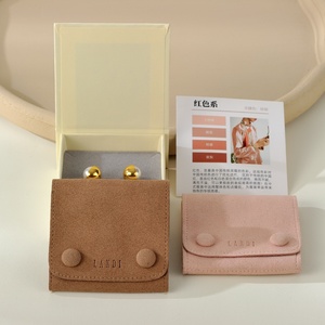New Arrival Custom Embossed Logo <b>Envelope</b> Double Inner Folded Necklace Ring Jewelry Storage <b>Gift</b> Packaging with Divider - Product Image 4