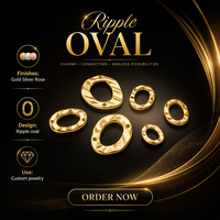 Fermoir ovale personnalisé pour bijoux, connecteur en métal martelé, pièces de pendentif pour la fabrication de colliers, bracelets et boucles d'oreilles