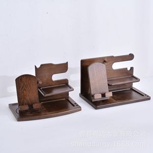 Wooden <b>desktop</b> storage rack for ornaments, bedside storage for mobile phones and watches, bedroom glasses and headphone rack. - Product Image 5