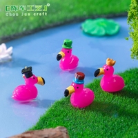 Weijin Nouveaux produits transfrontaliers: Figurines de flamants roses polyvalentes, accessoires décoratifs de bricolage d'aménagement paysager de jardin mignon, Micro-landsc