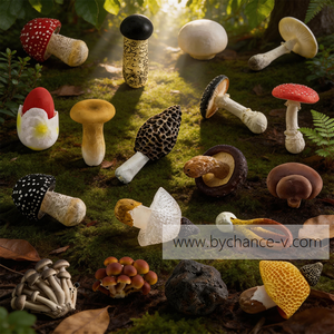 Jouet en plastique personnalisé usine botanique ressource d'apprentissage réaliste divers types de champignons modèle pour enfants jouet éducatif - Product Image 2