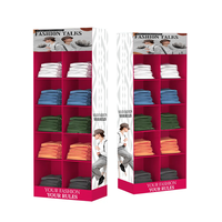 Présentoir de vêtement en papier carton personnalisé pour magasin de supermarché magasin de détail présentoir de vêtements avec écharpe