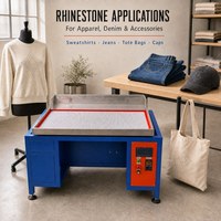 Machine semi-automatique PLC 1200W pour le brossage et le secouage des strass, machine à fabriquer des modèles de strass thermocollants, 7-12 pièces/min pour vêtements et jeans