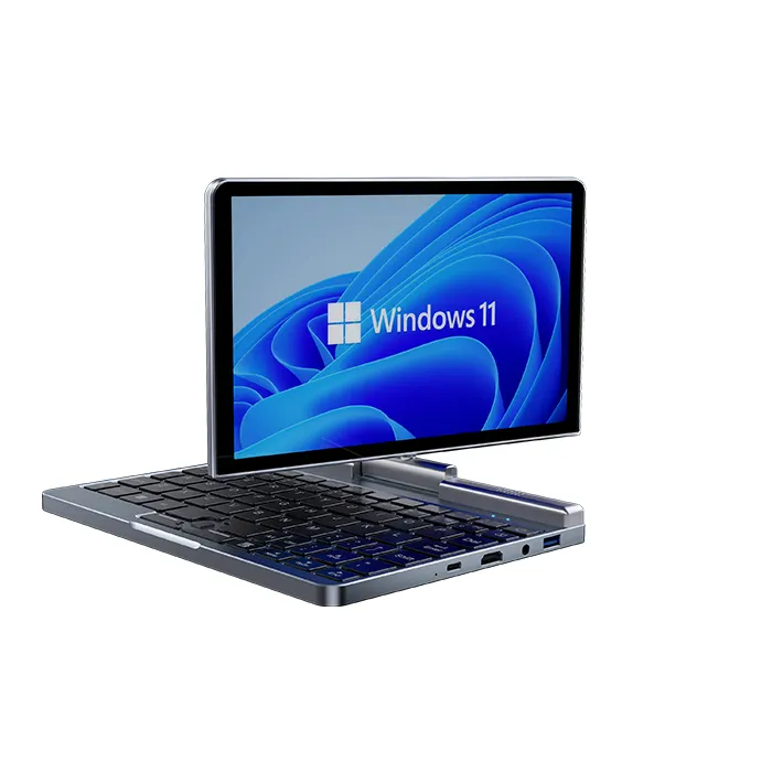 OEM Treding Laptop Mini 8 inci, Gaming Pocket Win 11 Quad Core dengan prosesor Intel layar sentuh kualitas tinggi layar IPS