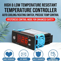 Controlador de Temperatura Digital EW-181H, Termostato de Calefacción y Refrigeración, Salida de Relé de 10A con Sensor de Sonda NTC, Montaje en Panel