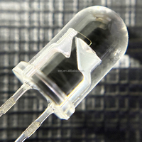 Perles de lampe à LED personnalisées 3V 5mm UV 395nm 405nm clair F5 trou traversant LED UV 5mm Diode électroluminescente
