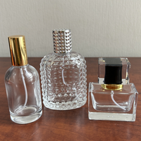 Flacons de parfum vides rechargeables à col vissé et épaule ronde, en verre, avec atomiseur à fine brume pour hommes et femmes