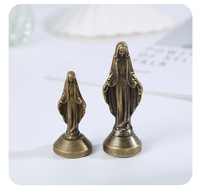 Statues religieuses catholiques, figurine personnalisée de la Vierge Marie en métal, alliage de zinc, ornement de bureau, décoration, artisanat religieux, souvenir, vente en gros