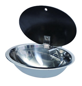 Évier à main en acier inoxydable avec robinet et couvercle en verre trempé pour <span class=keywords><strong>camping</strong></span>-<span class=keywords><strong>car</strong></span> caravane <span class=keywords><strong>camping</strong></span>-<span class=keywords><strong>car</strong></span> yacht bateau GR-589A - Product Image 1