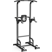 Tour de musculation pliable avec barres parallèles et station de dips, équipement d'entraînement en acier réglable pour hommes