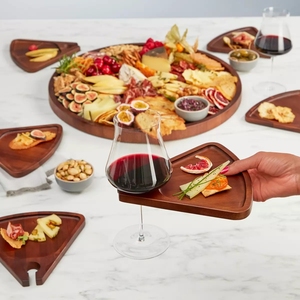 Bandeja de madera para servir aperitivos, juego de aperitivos para condimentos, plato para servir aperitivos - Product Image 5