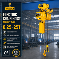 Palans électriques à chaîne 1 tonne, type chariot, 1000 kg, 220 V, 380 V, 50/60 Hz, commande suspendue robuste pour levage, traction et positionnement