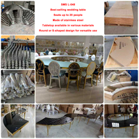 Tables de banquet pliantes rectangulaires et rondes en bois pour hôtels, mariages et événements – Vente chaude en gros
