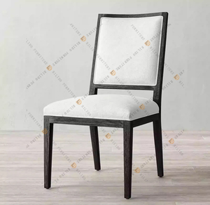 Silla de comedor de Estilo Vintage francesa moderna con muebles de tela de <span class=keywords><strong>lino</strong></span> y madera maciza pura para comedor <span class=keywords><strong>antiguo</strong></span> bolsa suave diseñada para hacer - Product Image 1