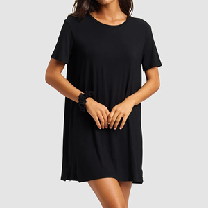 Robe de nuit douce en viscose de bambou pour <span class=keywords><strong>femme</strong></span>, chemise de nuit, <span class=keywords><strong>nuisette</strong></span>, vêtement de nuit pour <span class=keywords><strong>femme</strong></span> - Product Image 6