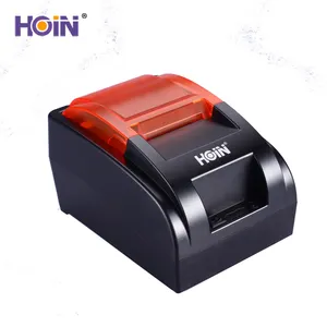 Küçük makbuz yazıcı bilet fatura termal yazıcı Hoin 58mm siyah ve beyaz POS-H58 ücretsiz yazılım 384 nokta/çizgi stok