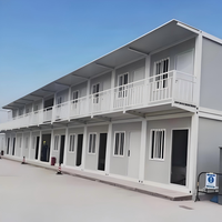 Maison préfabriquée écologique portable avec salle de bain intégrée pour bureau temporaire et dortoir, logement social urgent