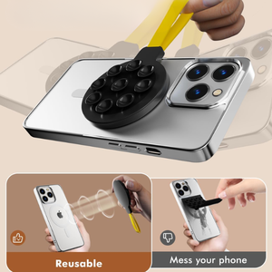 Support de boîtier de téléphone magnétique en silicone à forte adhérence avec ventouses support de téléphone portable adhésif mains libres pour miroir de douche - Product Image 3