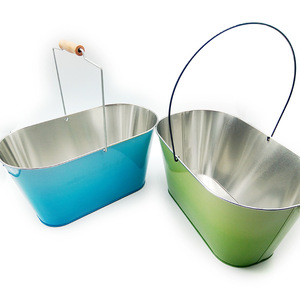 Hình chữ nhật 8-10l thiếc lớn kim loại Xô đá cho bên bia mát - Product Image 2