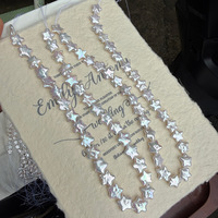 Perles d'eau douce naturelles blanches en forme d'étoile à cinq branches, brin lâche, qualité AAAA, 11 mm, pour la fabrication de bijoux, collier