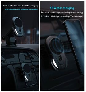 Cargador Inalámbrico Magnético para Auto de 15W, Soporte para Teléfono de Doble Uso para Rejilla de Ventilación, Compatible con Teléfonos IOS Serie 12/13 - Product Image 4