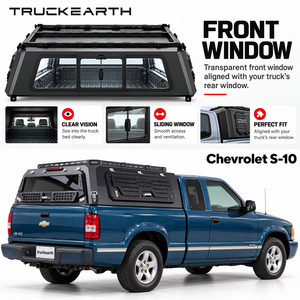 Capot de camionnette Chevrolet S-10 tout en aluminium, résistant aux intempéries, pour le travail et les voyages en plein air - Product Image 1