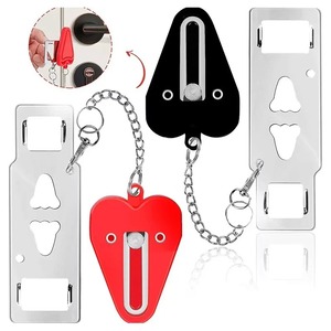 Verrou de porte portable de sécurité, sans perçage, manuel, pour chambre d'hôtel, pour ajouter des trous de sécurité, amovible pour la sécurité en voyage, 1 pièce - Product Image 1