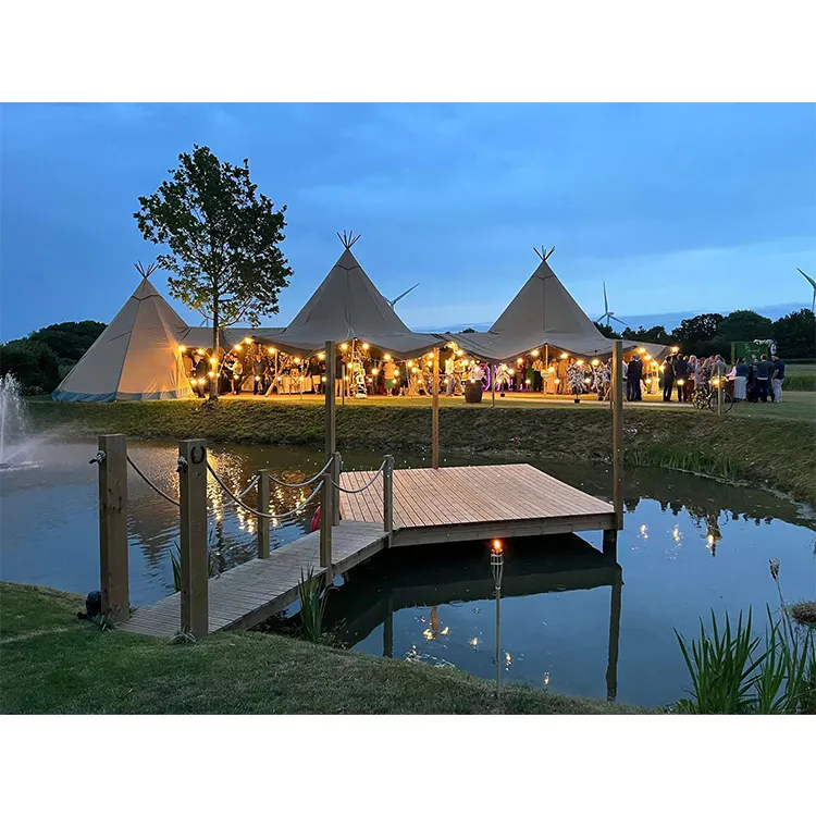 2022 design canvas luxury indian pyramid tipi festivals commercial pogada teepee event wedding marquee giant tents for sale