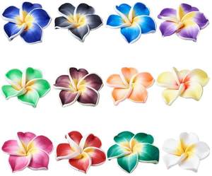 Boucles d'oreilles hawaïennes Plumeria gouttes de fleurs tropicales <span class=keywords><strong>Rubra</strong></span> avec zircon cubique bijoux Luau légers pour la fête - Product Image 3