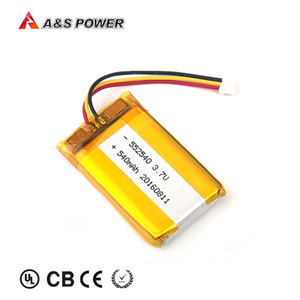 UL approval 552540 rechargeable lipo battery <span class=keywords><strong>3</strong></span>,7 V 540 MAH Headphones for bluetooth - Product Image 2