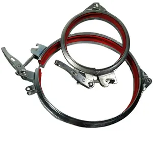 Quick release rapid lever lock clamp round pipe ring clamp with lock for flange duct pipe