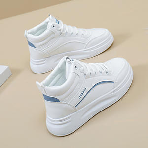 High Top New White School <span class=keywords><strong>Tenis</strong></span> Zapatillas Otras botas <span class=keywords><strong>de</strong></span> moda Zapatos <span class=keywords><strong>de</strong></span> mujer - Product Image 2