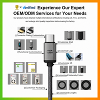 Kabel OEM ODM 1M 2M Tipe C ke Tipe C, Nylon Braided Tahan Lama, Chip Berkualitas Baik, Pengisian Cepat 60W, Tidak Panas, untuk iPhone dan Android