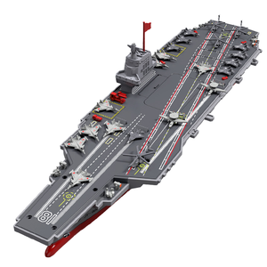 Modèle de porte-avions télécommandé à 4 canaux, <span class=keywords><strong>bateau</strong></span> de guerre <span class=keywords><strong>militaire</strong></span> électrique télécommandé, jouet aquatique extérieur étanche - Product Image 1