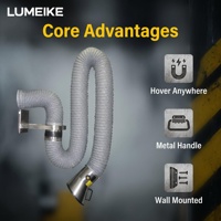 Bras d'extraction de fumée universel flexible LUMEIKE en acier inoxydable personnalisé, bras d'évacuation de soudure, diamètre 160 mm, longueur 2-4 m, CE
