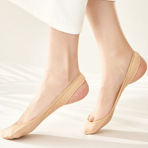 Calcetines invisibles de verano para mujer, de silicona antideslizantes para tacones altos, de seda helada fina, tipo media palma, novedad - Product Image 6