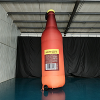 Bouteille de bière gonflable personnalisée en tissu Oxford, éclairage LED géant pour la publicité en extérieur, événements, fêtes, décoration, affichage