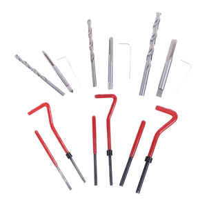 Hand Tool Kit Set with Socket Set and Wrenches Steel Construction for Installing Threaded Inserts Transparent Case Packaging