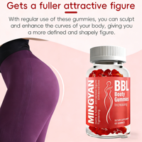 Gummies de suppléments à marque privée pour fessiers et hanches BBL Pour Hanche