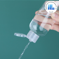 Botellas de Plástico PET de 50 ml con Tapa Abatible, Tapa de PP, Forma Cilíndrica Transparente, Impresión Serigráfica, Envases para Cosméticos y Cuidado de la Piel
