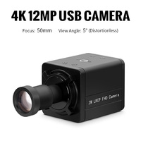 Cámara USB 2.0 de 12MP, 14209 5600 Imx577, CMOS de 50mm sin Distorsión de 5 Grados, 30fps, 4K HD, Enfoque Manual, Visión Industrial