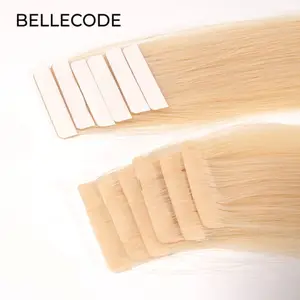 Extensiones de cabello humano Remy, cinta de doble cutícula, Natural, 100% virgen, ruso, venta al por mayor