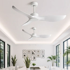 Plafonnier LED moderne à vente chaude avec moteur AC/DC, couleur blanche, <span class=keywords><strong>lustre</strong></span> et ventilateur avec télécommande pour salon - Product Image 1