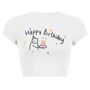 بلوزة نسائية بسيطة من الأسفل مطبوعة على الموضة - Product Image 4