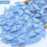 Mosaïque DIY : Tuiles triangulaires vitrifiées faites à la main de 1 cm, pierres de verre colorées, matériaux de patchwork pour enfants, décoration intérieure, rentrée scolaire