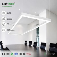 Lampe linéaire LED dimmable et commutable 1200 mm 3000K, suspension sans joint pour grille, luminaire de bureau et magasin, éclairage LED suspendu pour maison et bureau